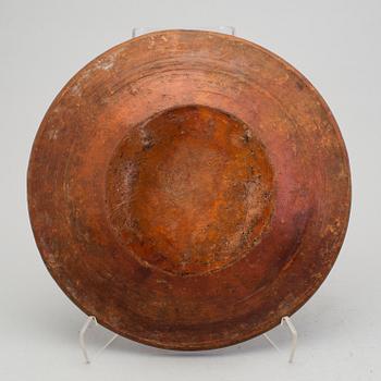A folk art pottery dish 18th century.