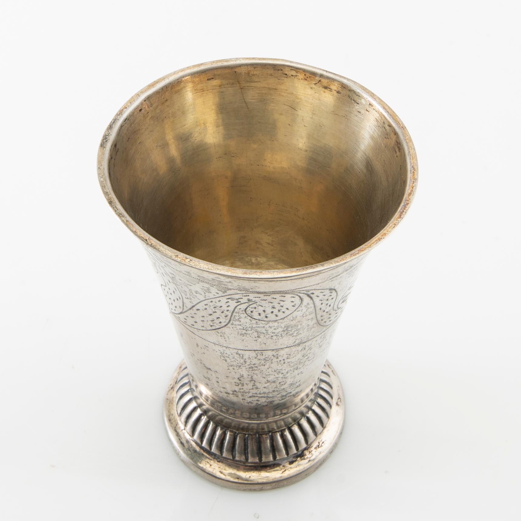 Andreas Silfverberg cup silver Ystad 1840.