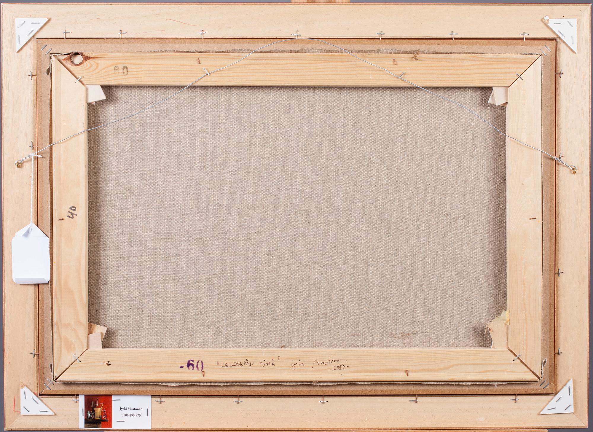 JYRKI MUSTONEN, olja på duk, signerad och daterad -03.