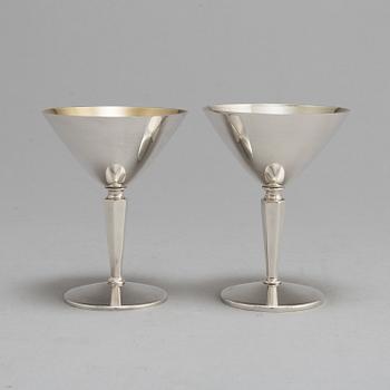 COCKTAILGLAS, 14 st, silver, 1960-tal.