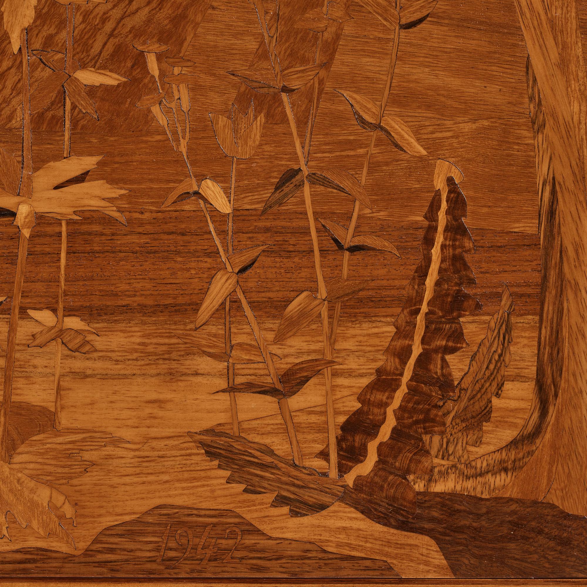 Carl Malmsten, a Swedish Modern cabinet on stand, a journeyman's masterpiece by Sven-Erik Fryklund, Sweden 1942.