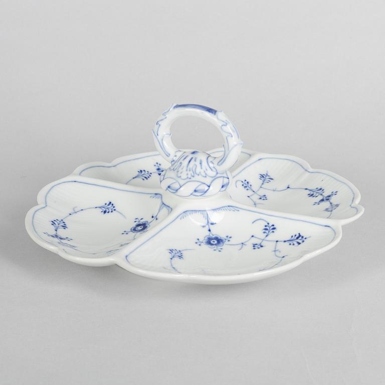 A 'Blue Fluted Plain' porcelain cabaret, Royal Copenhagen, model 2130, post 1923.