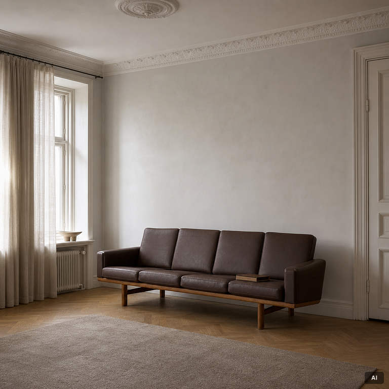 Hans J. Wegner, soffa "GE236" för Getama, Gedsted, Danmark 1900-talets senare del.