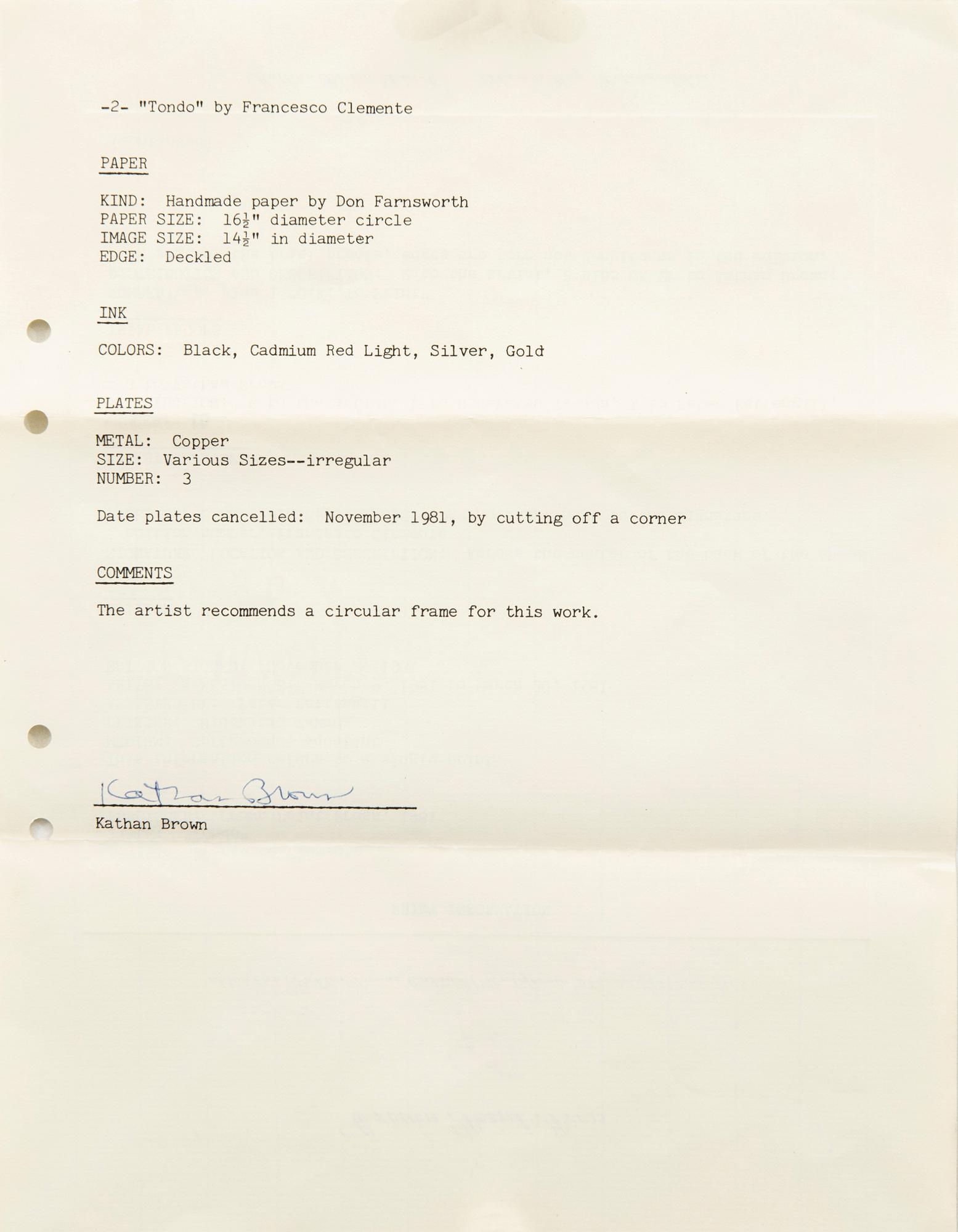 Francesco Clemente, akvatint softground signerad och numerad 4/25.