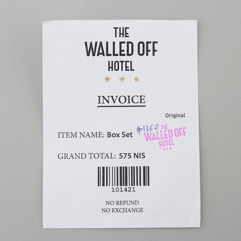 BANKSY, print with original fragment from the Israel wall included.