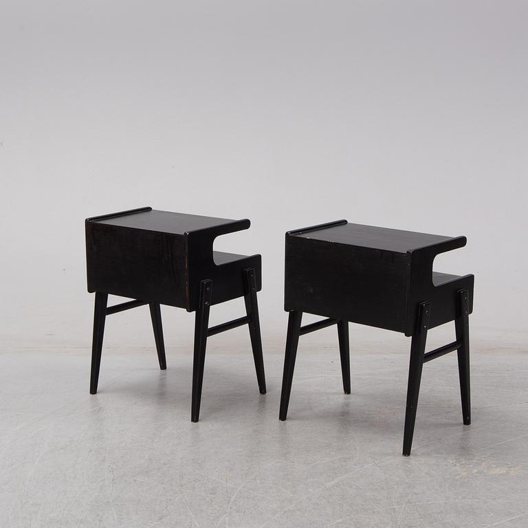 A pair of bedside tables, second half of the 20th century.