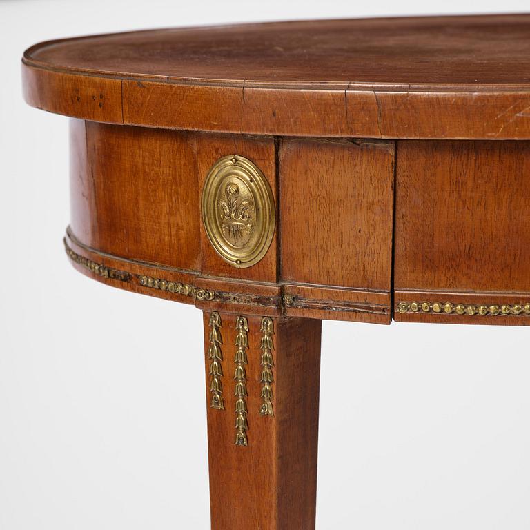 A late Gustavian mahogany table attributed to J. M. Beurling (master 1777-1803).