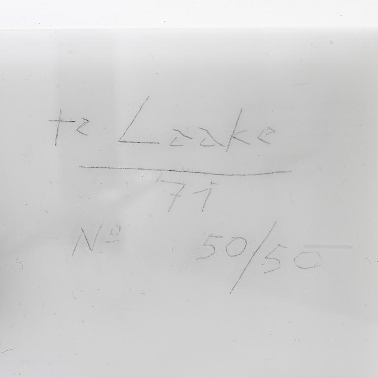 Heinz Tee Laake, Wall clock / object, metal, acrylic plastic, signed, numbered 50/50, and dated 71.