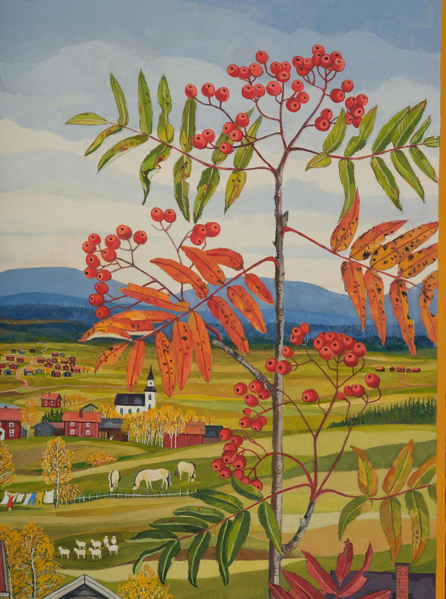 Stina Sunesson, "Jag målar rönnbär" (I paint rowan berries).