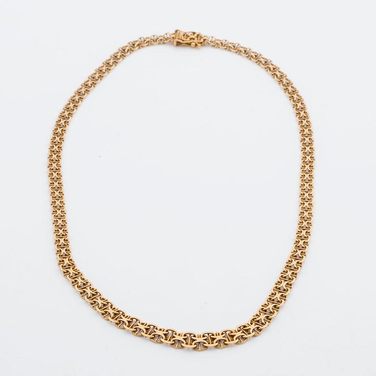 NECKLACE 18K gold, graduated, Köping 1967.