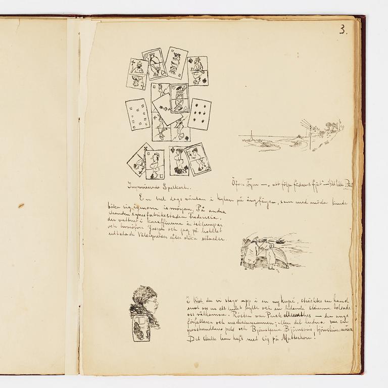 Carl Larsson, CARL LARSSON, illustrated travel story, "Från Stockholm till Messina" (From Stockholm to Messina), 1886.