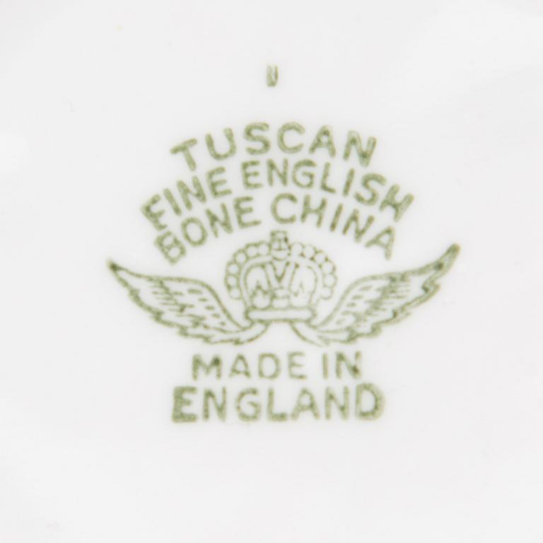 A set of ten small coffee cups / espresso cups marked Tuscan fine English bone china, England.