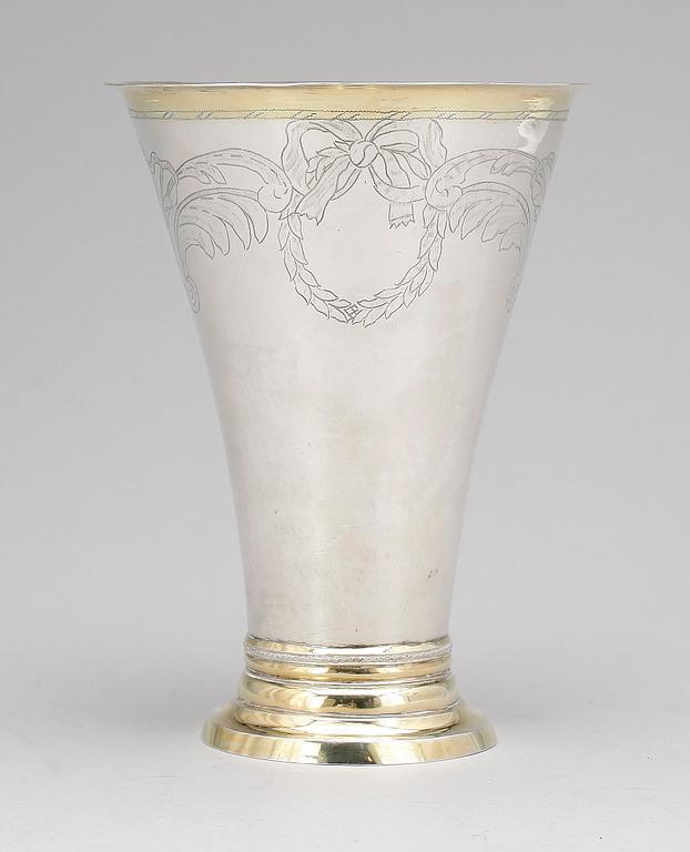 BÄGARE, silver, Magnus Söderberg, Visby 1815. Tot vikt ca 430g.