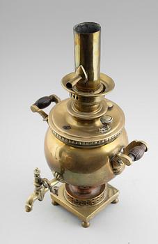 SAMOVAR, mässing, Tula, Ryssland, 1800-/1900-tal.