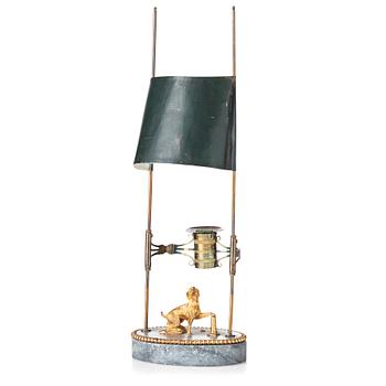 82. A late Gustavian early 19th century table lamp.