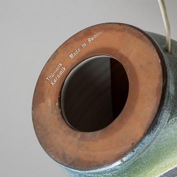 A 1950's/60's 'Fiskar' earthernware table lamp from Tilgmans.