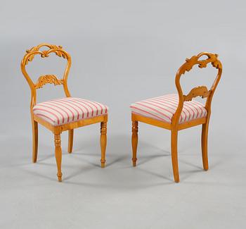 STOLAR, 6 st, senempire/nyrokoko, 1800-talets andra hälft.