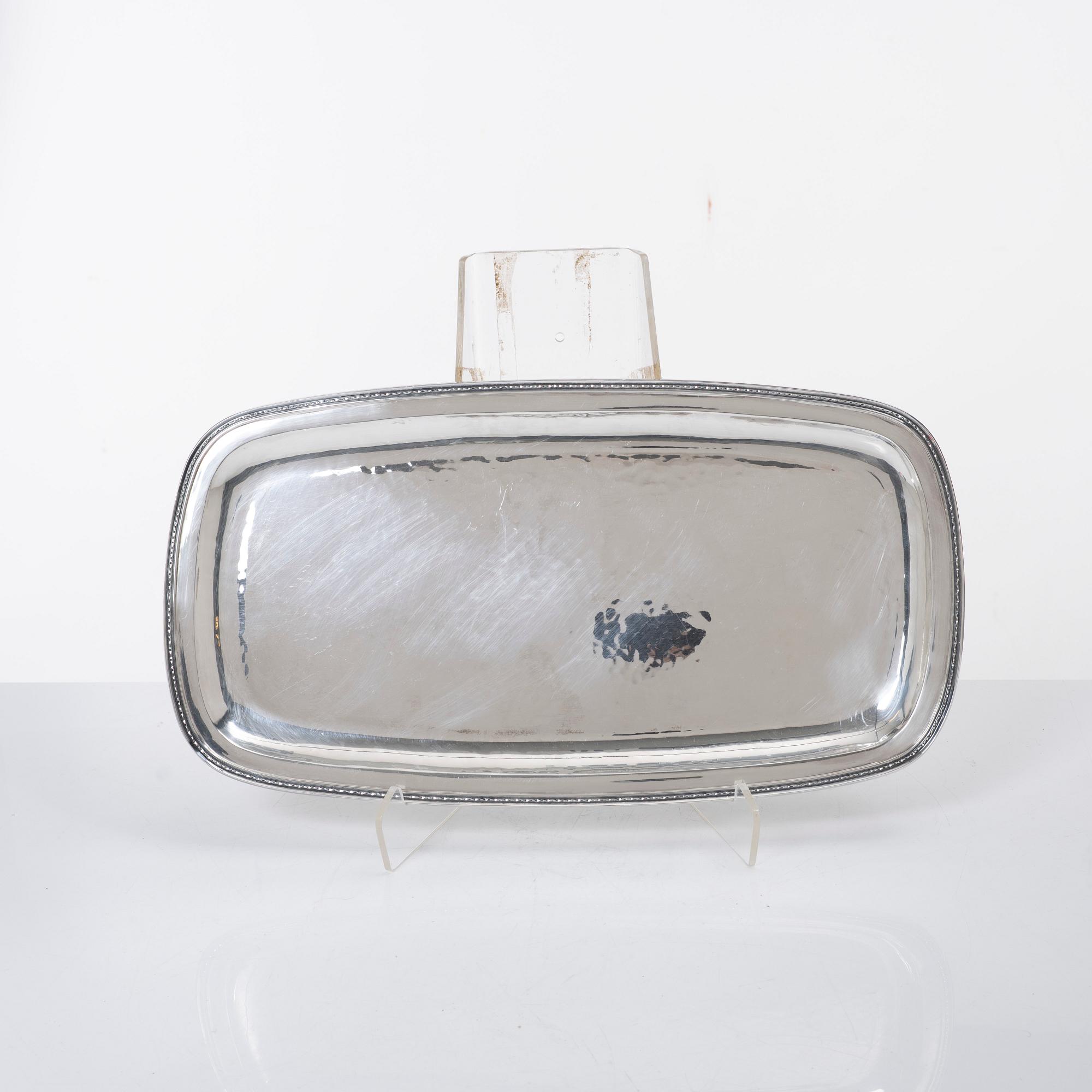 A Swedish sterling silver tray, mark of Company MGAB, Uppsala 1964.