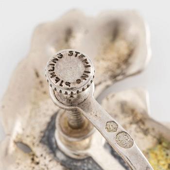 A bracelet and a pair of earrings, sterling silver, Denmark.