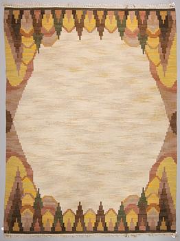 A CARPET,"Björkhult", flat weave, signed JJ (Judith Johansson), Around 355 x 282 cm.
