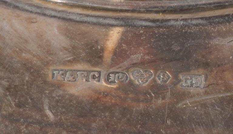 LJUSSTAKAR, ett par, silver, 1957.