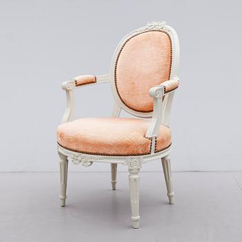 KARMSTOL, gustaviansk, 1700-tal.