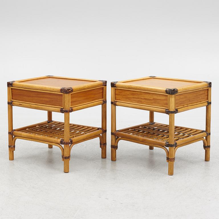 A pair of bedside tables, DUX, 1970's.