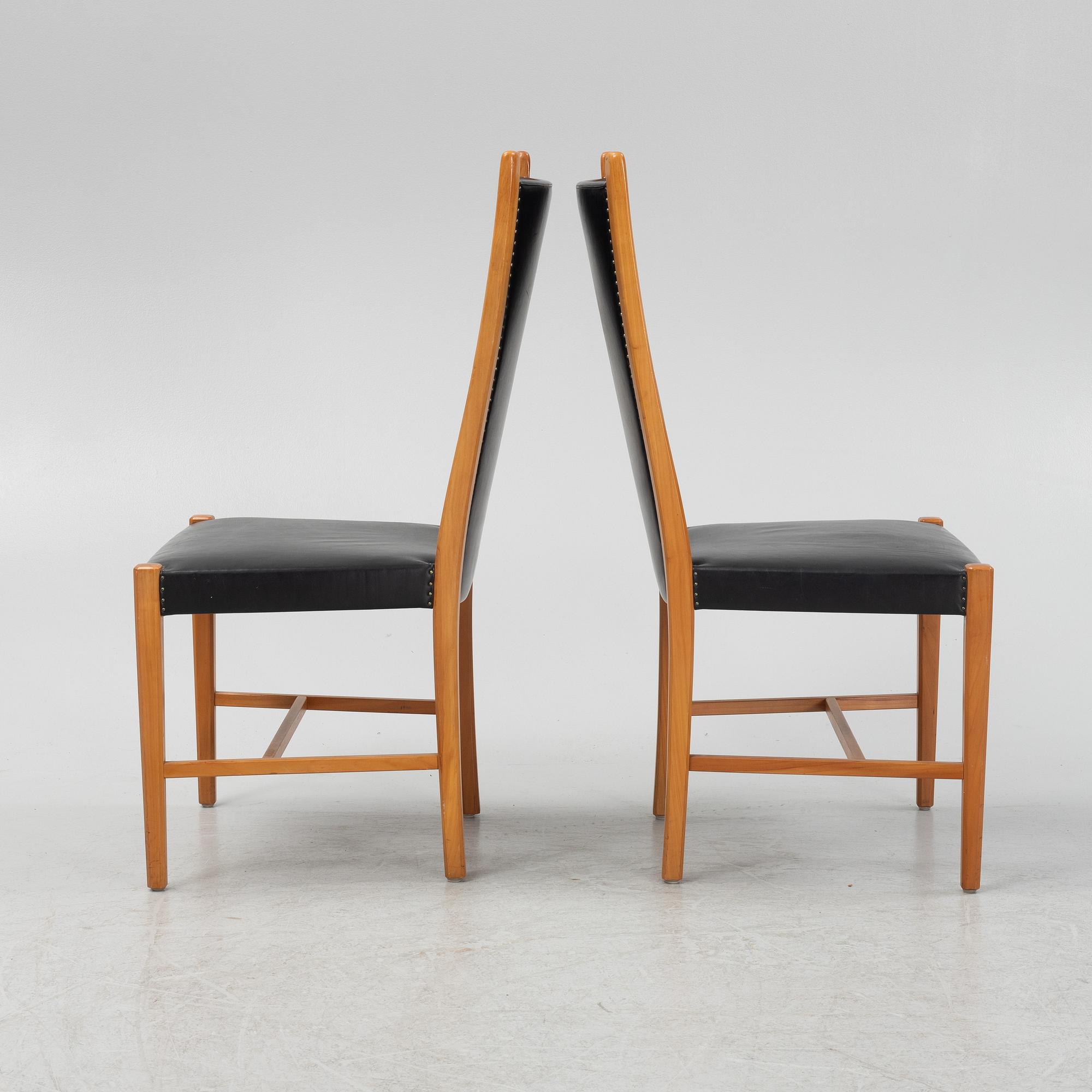 Carl Östergren, matgrupp, 6 stolar och matbord, utförda av snickarmästare David Sjölinder omkring 1962.