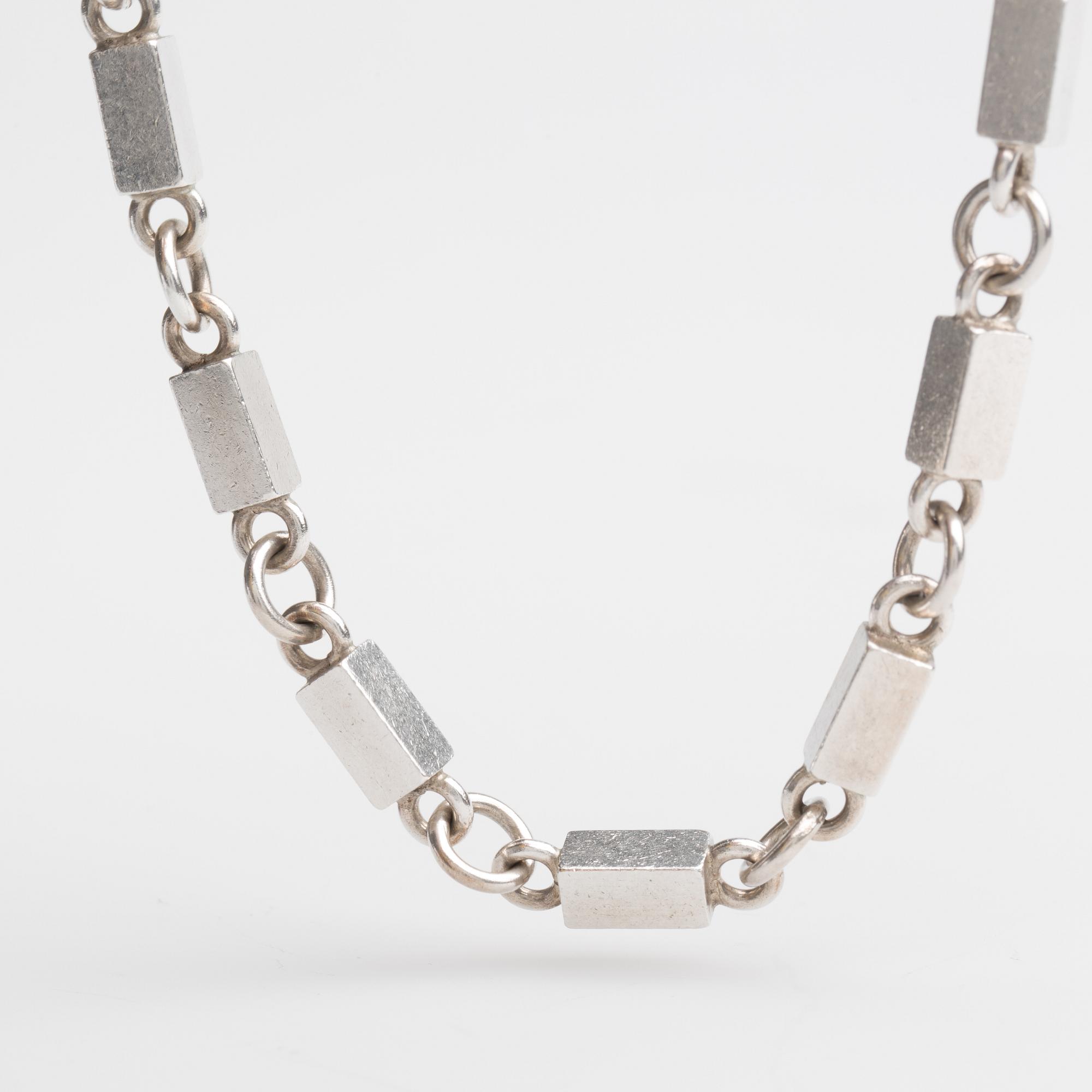 COLLIER, Wiwen Nilsson, Lund, 1969. Sterlingsilver.