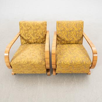 Fåtöljer, 2 st, Art Deco, 1900-talets första hälft.