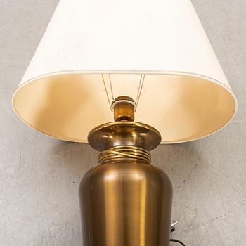 A pair of Deknut metall table lamps later part of the n20th century.