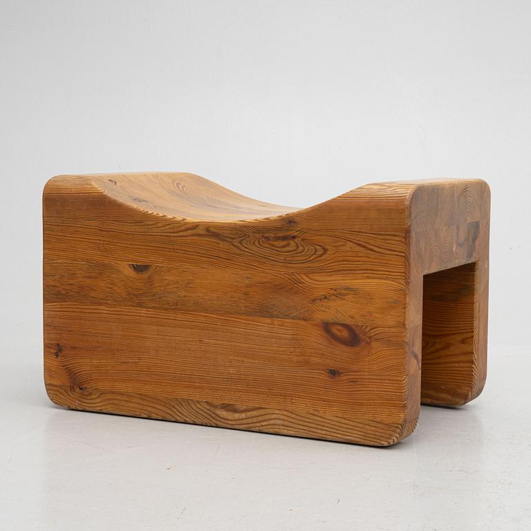 A "palle" pine stool, K.J. Pettersson & Söner, Storvrets, 1970's.