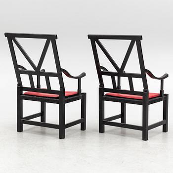 John Kandell, armchairs, a pair, "Victory", Källemo, after 1990.