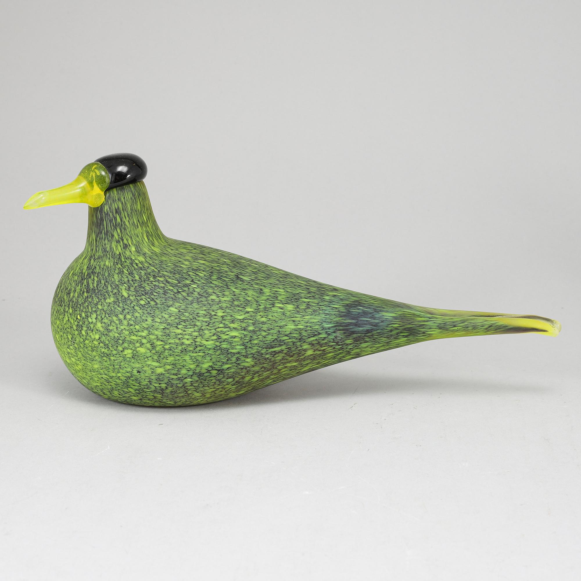 OIVA TOIKKA, lasilintu, Guillemot (Kiisla) 1994–2004. Signeerattu O. Toikka Nuutajärvi.