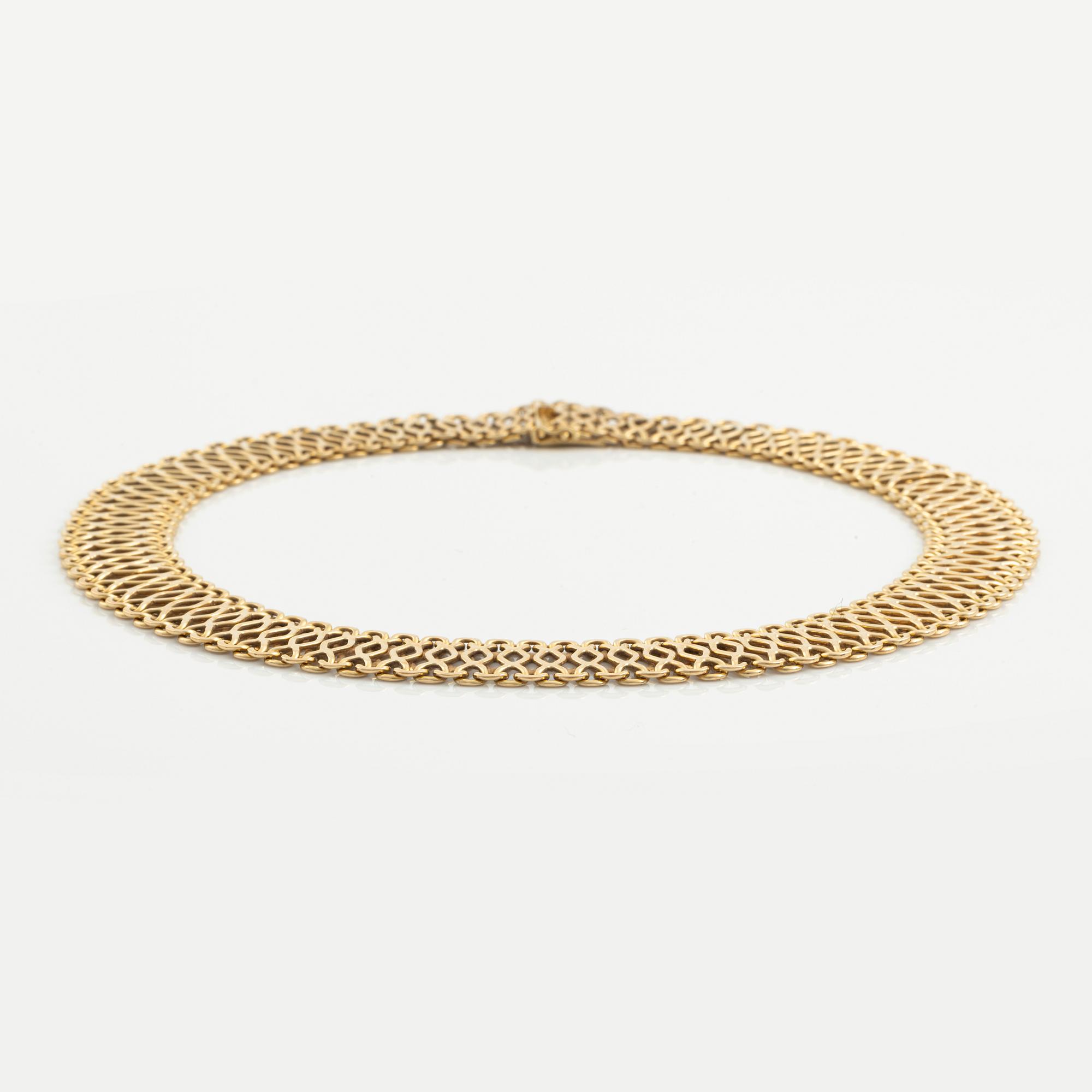Collier 18K guld, JE Hellströmer.