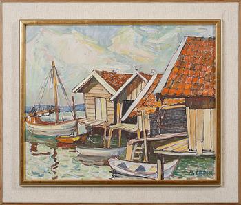 HUGO LEPIK, olja på duk, signerad.