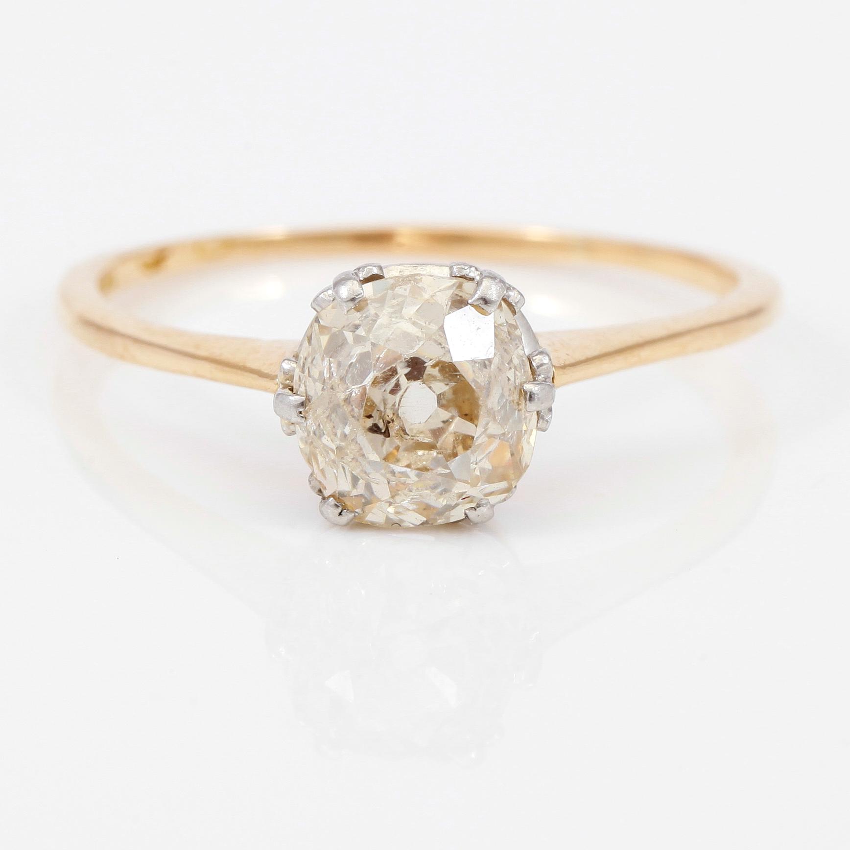 RING, solitär diamant ca 1,30 ct.