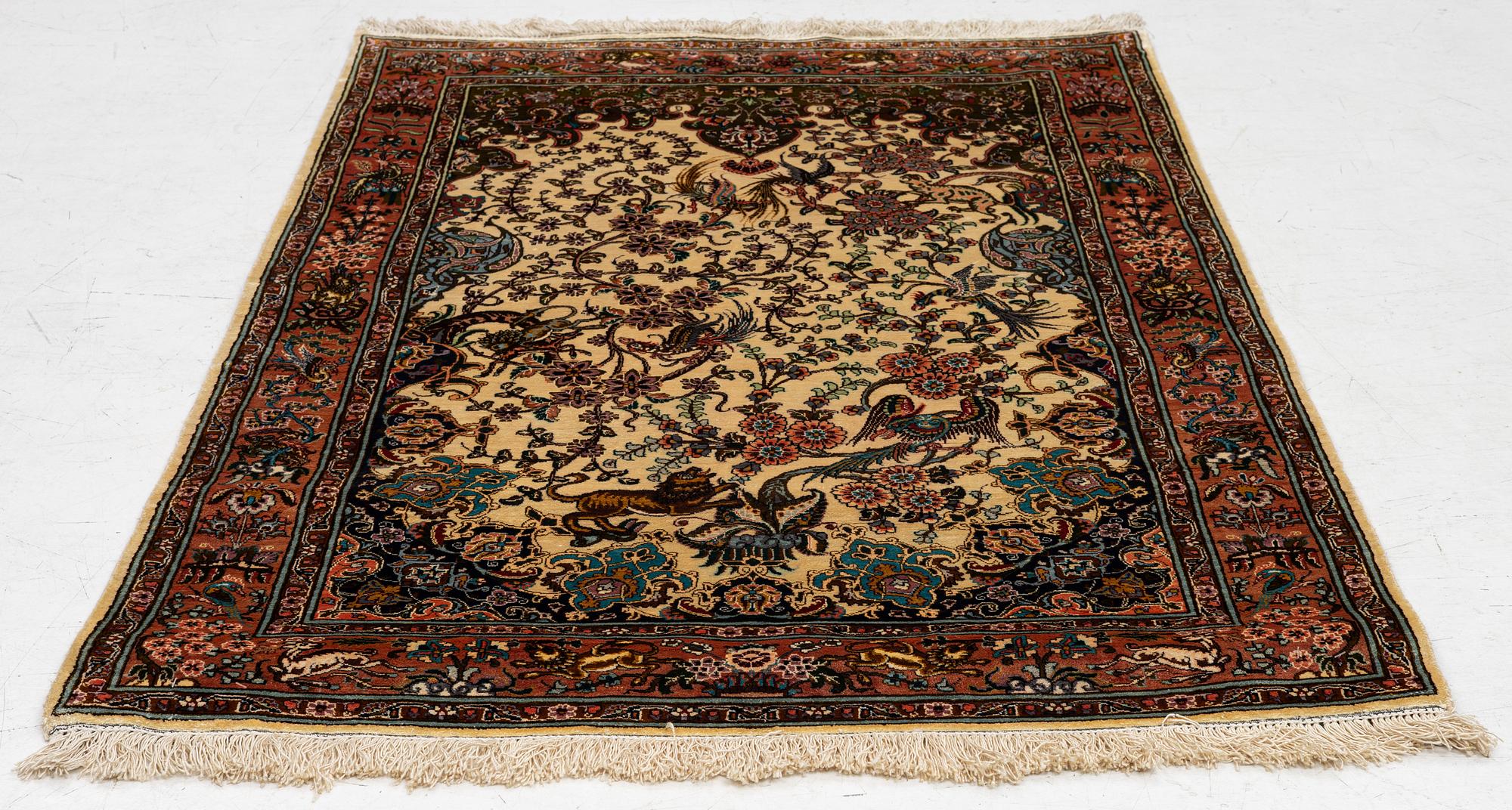 Carpet, Tabriz, figural approx. 150 x 100 cm.