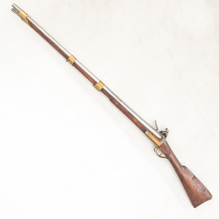 A Swedish re-converted flintlock gun.