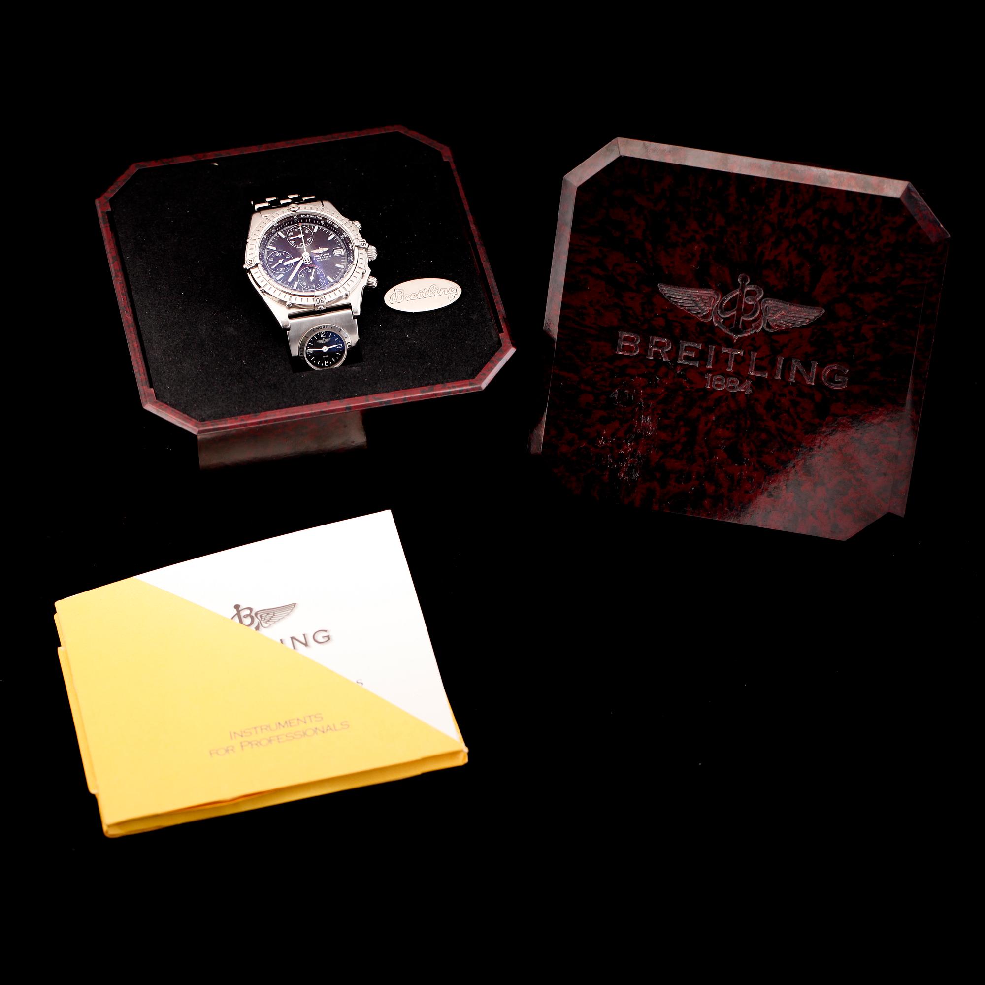 ARMBANDSUR, stål, Breitling, Chronograph, UTC, 1997.