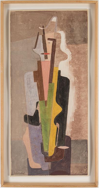 NILS WEDEL, mixed media, signed.