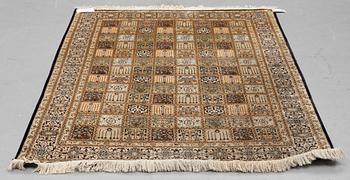 Rug, silk Qum, ca 187 x 124 cm.