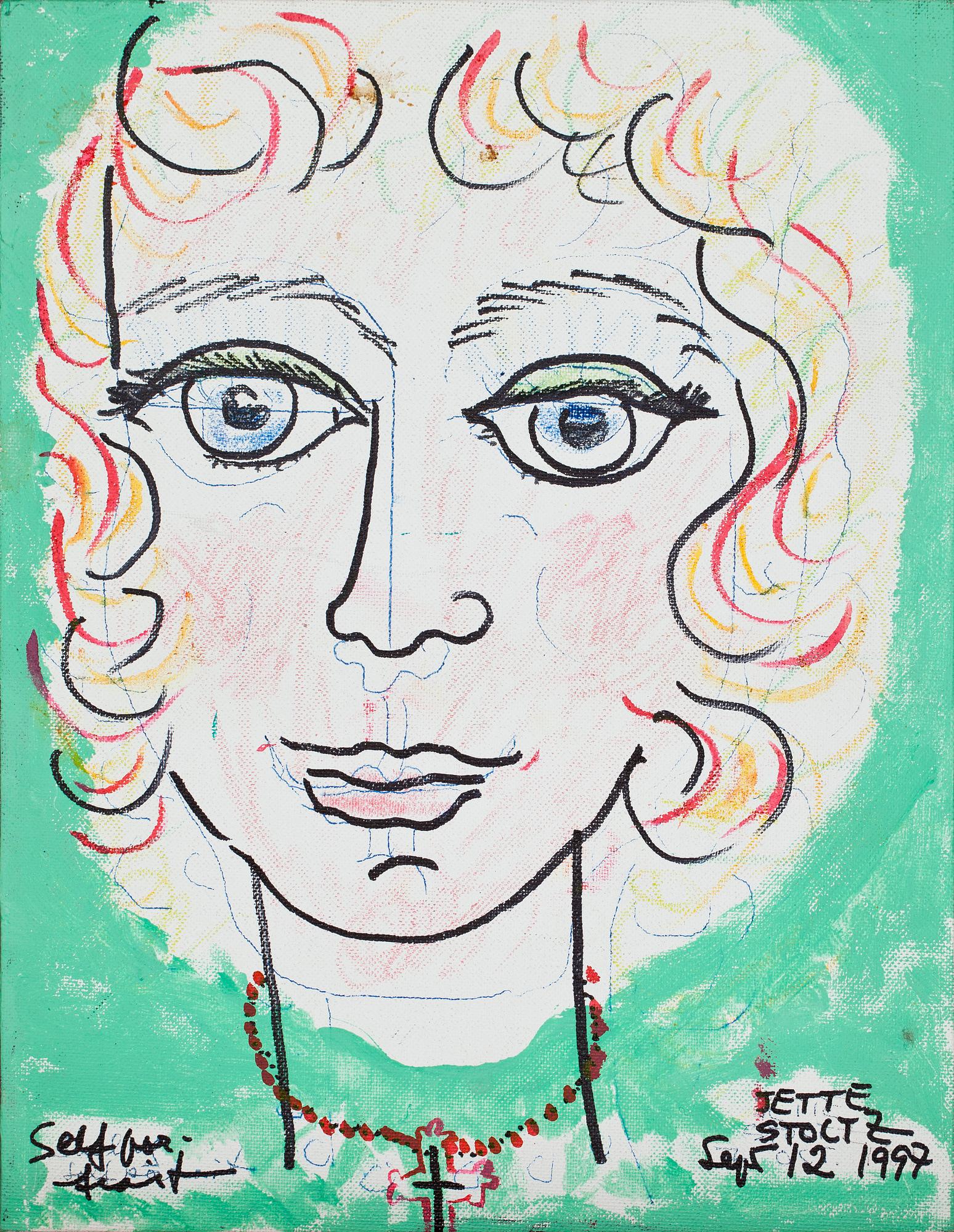 JETTE STOLTZ, oljor på pannå mm, 5 st, 3 sign.