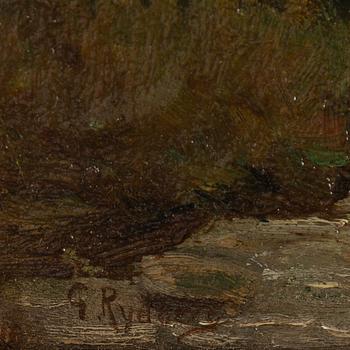 GUSTAF RYDBERG, oil on paper-panel, signed G. Rydberg.