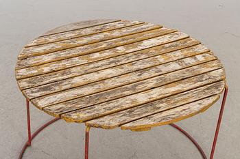 TRÄDGÅRDSSTOLAR, FÅTÖLJ SAMT BORD, Bjärnum, 1900-talets mitt.