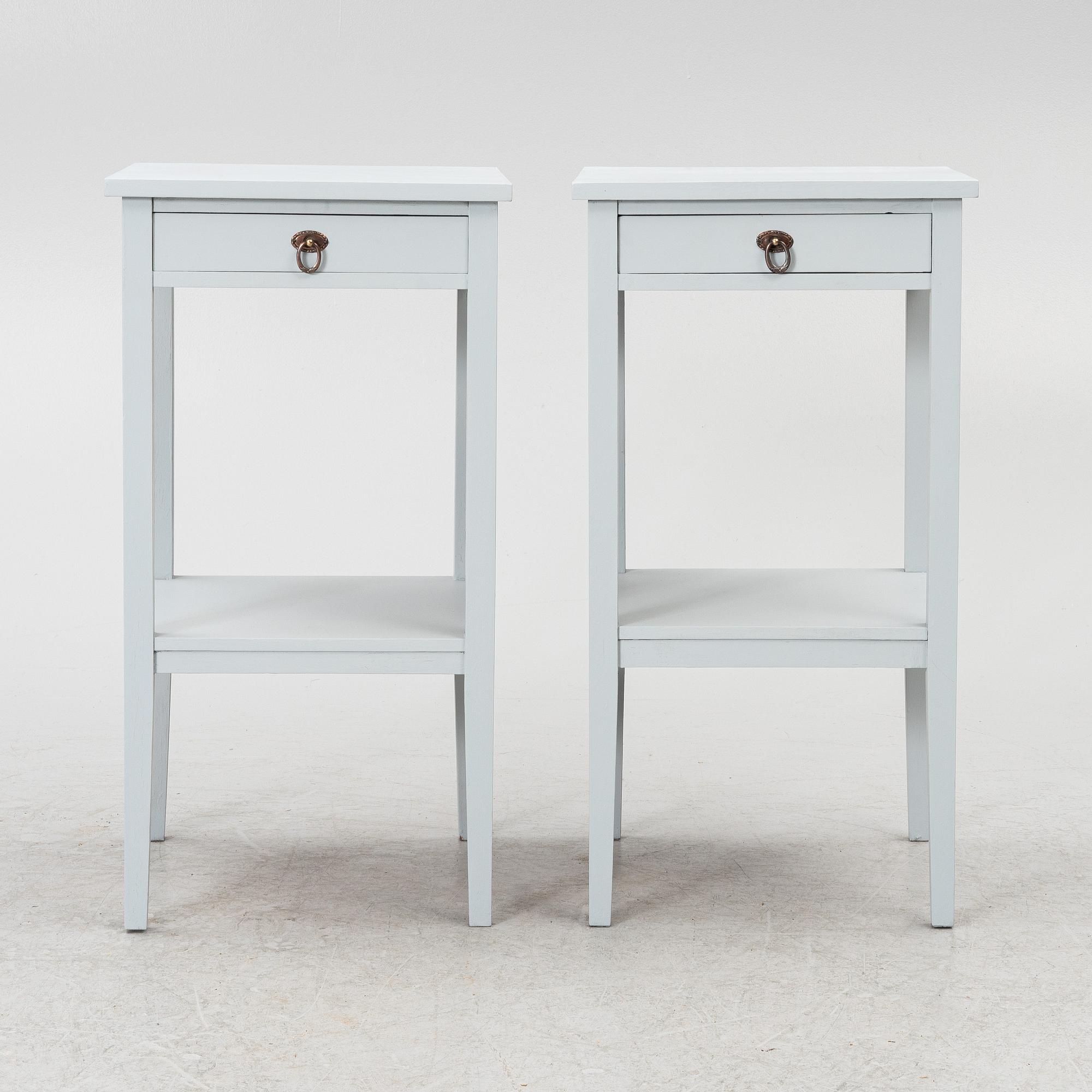 A pair of nightstands, 20th century.