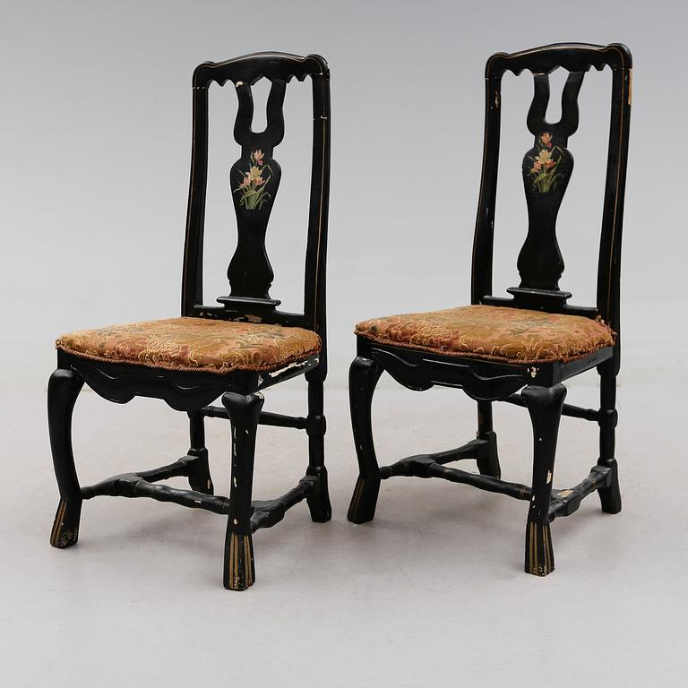 STOLAR, 2 st, senbarock, 1700-tal.