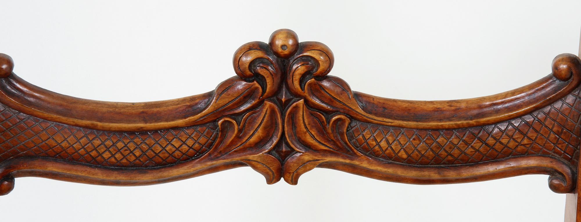 KARMSTOLAR, ett par, senempire, 1800-talets mitt.