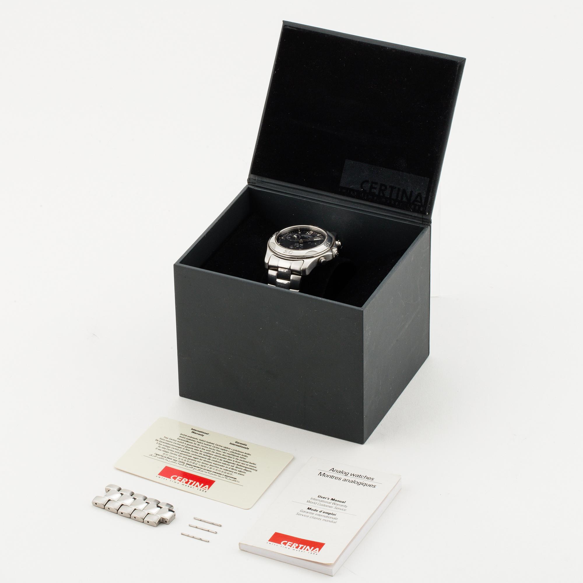 CERTINA, DS 40, wristwatch, chronograph, 38 mm.