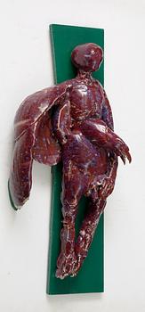 GÖSTA GRÄHS 
Skulptur, "Ikaros", figur med fågel, Sverige 1900-talets senare del.
